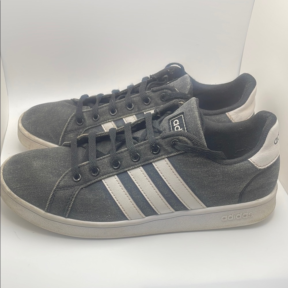 Adidas Men's Gray and White Sneakers - Picture 2 of 10